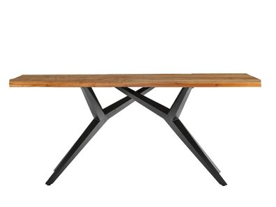 Tisch Tables & Co. Teak und Metall 220 x 100 x 76 cm Schwarz