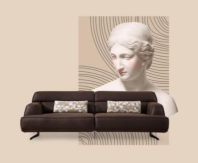 Sofa 3 Sitzer Designer Sofa Couch Polster Sofas Couchen Stoff Leder Neu