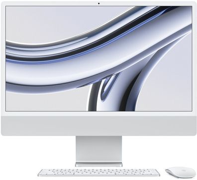 Apple iMac 24" Retina 4,5K 2023 M3/8/256GB 8C GPU Silber MQR93D/ A