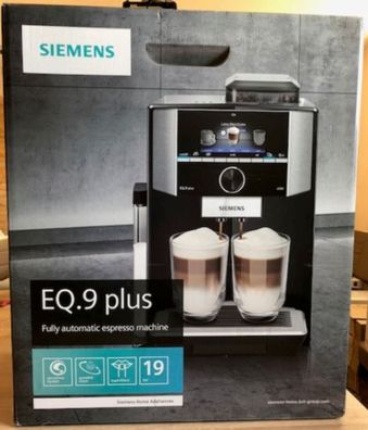 Siemens Kaffee-Vollautomat TI955F09DE Extraklasse EQ.9 plus Schwarz/ Edelstahl