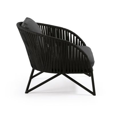 Sessel Branzie 90 x 80 x 77 cm Stahl und Gewebe Stuhl Sitzgelegenheit Garten Neu