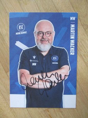 Kabarettist, Karlsruher SC Stadionsprecher Martin Wacker handsigniertes Autogramm!!!