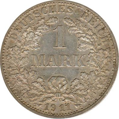 Deutsches Reich 1 Mark 1911 F Silber*