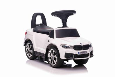 BMW M5 Rutschauto Kinderauto Bobby Car Rutscher mit Rückenlehne Weiß
