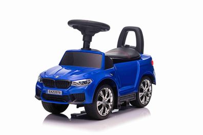 BMW M5 Rutschauto Kinderauto Bobby Car Rutscher mit Rückenlehne Blau