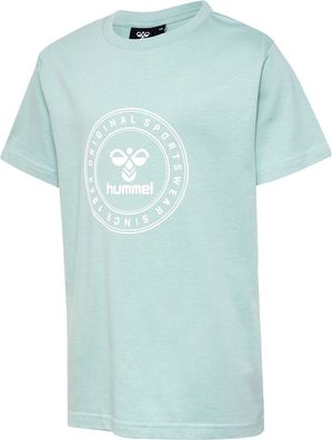 Hummel Kinder T-Shirt & Top Hmltres Circle T-Shirt S/ S Blue Surf-104