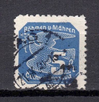 Böhmen & Mähren Mi. Nr. 43 gestempelt, privatgezähnt, used (01)