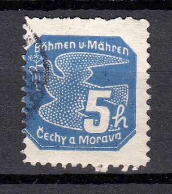 Böhmen & Mähren Mi. Nr. 43 gestempelt, privatgezähnt, used (02)