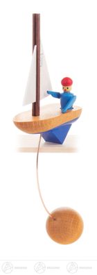 Spielzeug Schaukelfigur Segelschiff H=ca 12 cm NEU Erzgebirge Wippfigur