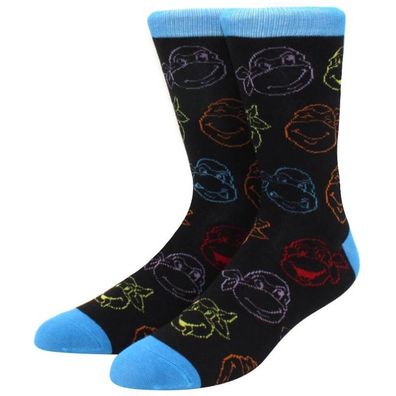 Turtles Motiv-Socken Teenage Mutant Ninja Turtles Socken Cartoon TMNT Blaue Socken