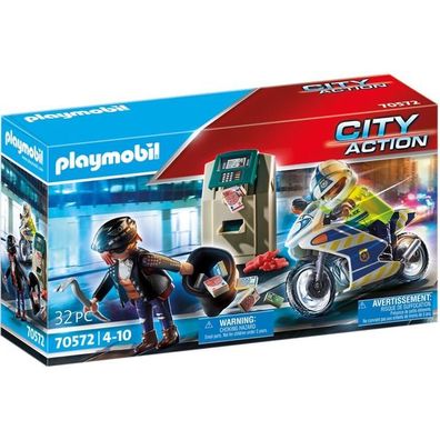 Playm. Polizei-Motorrad: Verfolgung d. G 70572 - Playmobil 70572 - (Spielwaren / ...