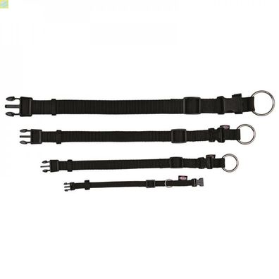 Trixie Premium Halsband - Farbe: schwarz - Größe: XXS-XS - Maße: 15-25cm/10mm