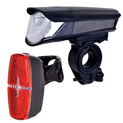 LED Fahrrad-Licht Beleuchtung Frontlampe 40 Lux + Rücklicht StVZO zugelassen
