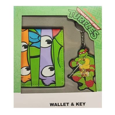 TNMT Geschenkset Teenage Ninja Turtles Brieftaschen Geldbörsen Schlüsselanhänger