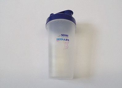 NESTLÉ Modulen Fitness Shaker 0,6l Blau Sport Studio Training Flasche 600ml