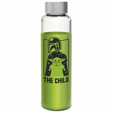 Star Wars Der Mandalorianer Yoda Das Kind Silikondeckel Glasflasche 585ml
