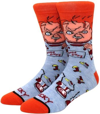 Child´s Play Kinderspie Socken Die Mörderpuppe Cartoon Chucky Horror Hero Motivsocken