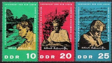 DDR Nr.1084/86 * * Albert Schweitzer 1965, postfrisch