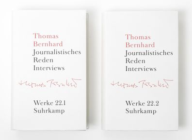 Werke 22. Journalistisches Reden Interviews, Thomas Bernhard