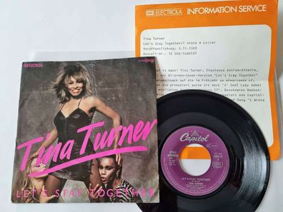 Tina Turner - Let's stay together 7'' Vinyl Germany WITH PROMO FACTS