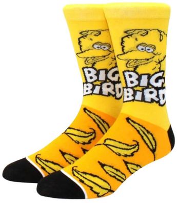 Bibo Sesamstraße Socken Big Bird Sesame Muppet Figur Cartoon Motiv Heroe Gelbe Socken