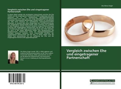 Vergleich zwischen Ehe und eingetragener Partnerschaft, Ute Alena Unger