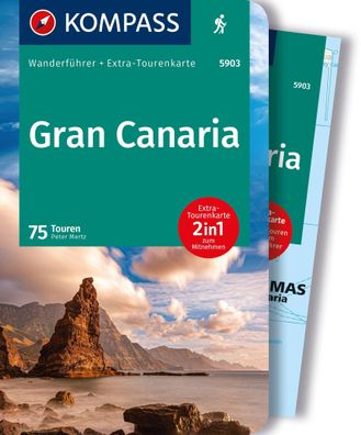 Kompass Wanderf?hrer Gran Canaria, 75 Touren mit Extra-Tourenkarte,