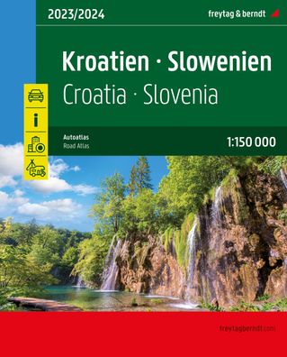 Kroatien - Slowenien, Autoatlas 1:150.000, freytag & berndt, freytag & bern ...