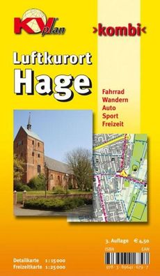 Hage, KVplan, Radkarte/ Freizeitkarte/ Stadtplan, 1:25.000 / 1:15.000,
