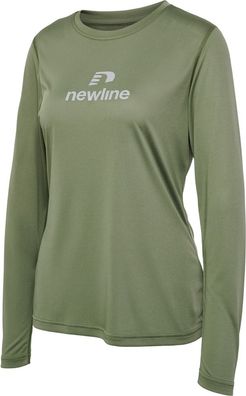 Newline Damen T-Shirt & Top Nwlbeat Ls Tee Woman Deep Lichen Green-XXL