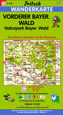 Vorderer Bayerischer Wald / Naturpark Bayerischer Wald 1 : 50 000. Fritsch ...