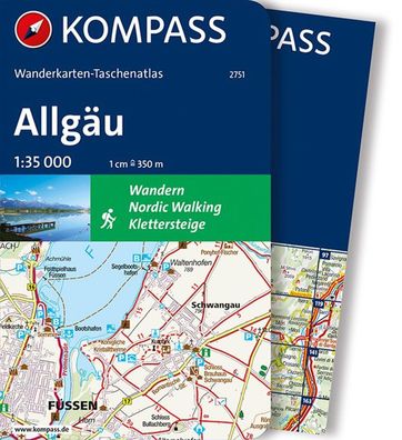 Kompass Wanderkarten-Taschenatlas Allg?u 1:35.000, Kompass-karten GmbH