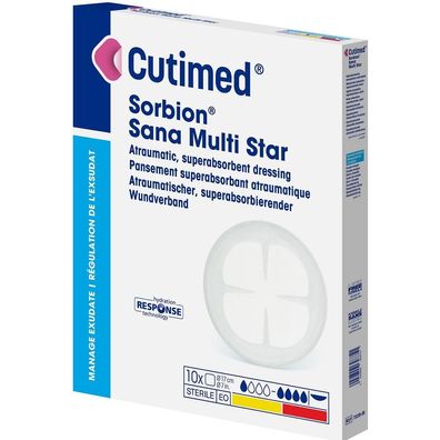 Cutimed® Sorbion® Sana Multi Star Ø 17 cm 10 Stück