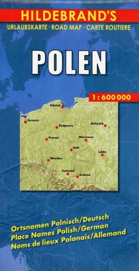 Polen 1 : 600 000. Hildebrand's Urlaubskarte LZ bis 2020,