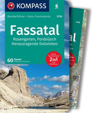 Kompass Wanderf?hrer Fassatal, Rosengarten, 60 Touren mit Extra-Tourenkarte ...