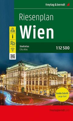 Wien, Riesenplan, Stadtatlas 1:12.500, freytag & berndt,