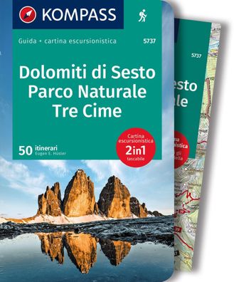 Kompass guida escursionistica Dolomiti di Sesto, Parco Naturale Tre Cime, 5 ...