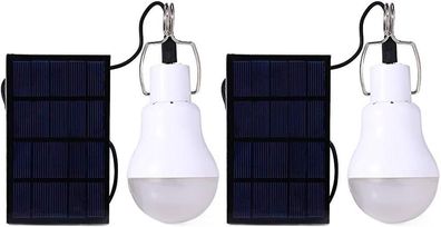 Solar Light Bulb Outdoor, tragbare Solarlampe für Hühnerstall und Camping, 2Pack