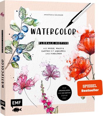 Watercolor - Florale Motive aus Wiese, Wald & Garten mit Aquarell und Finel ...