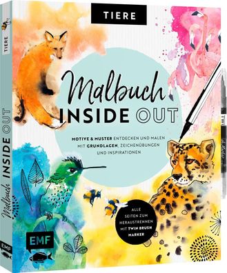 Malbuch Inside Out: Watercolor Tiere,