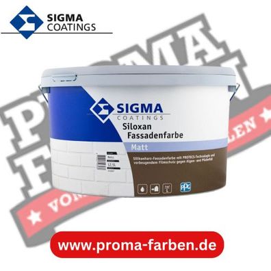 SIGMA Siloxan Fassadenfarbe A + F 12,5l Wunschfarbton