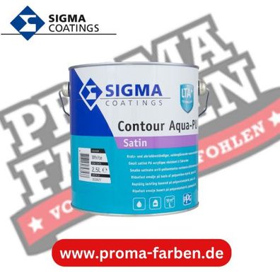 SIGMA Contour Aqua-PU Satin 2,5l Wunschfarbton