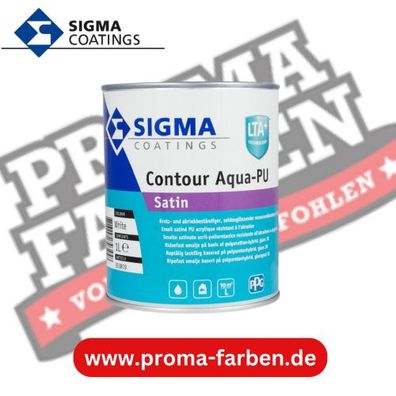 SIGMA Contour Aqua-PU Satin 1l Wunschfarbton