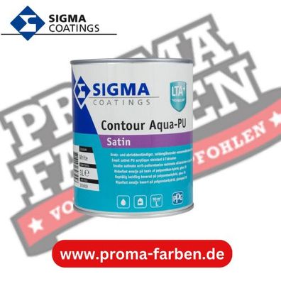 SIGMA Contour Aqua-PU Satin 1l weiss
