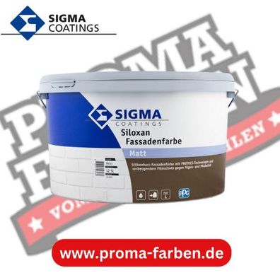 SIGMA Siloxan Fassadenfarbe A + F 12,5l weiss