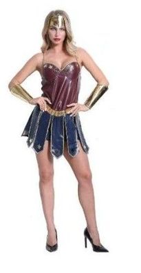 Damen Halloween Wonder Woman Kostüm Cosplay Diana Prinz Gladiator Uniform
