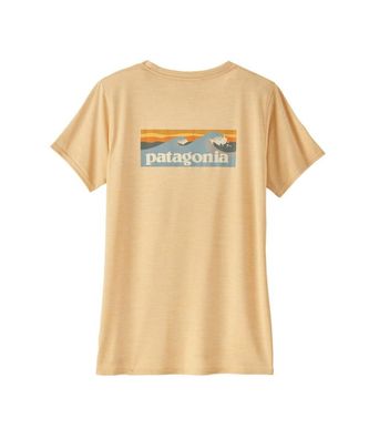 Patagonia Women Shirt Lycra Cap Cool Daily Graphic Shirt boardshort logo: sandy ...
