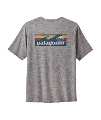 Patagonia Shirt Lycra Cap Cool Daily Graphic Shirt boardshort logo abalone blue: ...