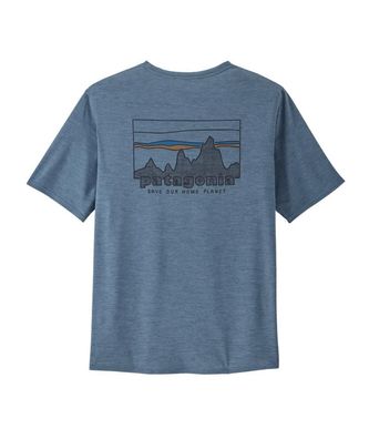 Patagonia T-Shirt Cap Cool Daily Graphic Shirt '73 skyline: utility blue x-dye