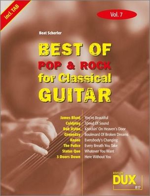 Best Of Pop & Rock for Classical Guitar 7, Beat Scherler